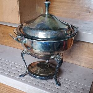 Classic Silver Chafing Dish with Lid